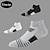 cheap Men&#039;s Socks-Men&#039;s 5 Pack Multi Packs Socks Ankle Socks Low Cut Socks Black White Color Stripes Sports &amp; Outdoor Daily Vacation Basic Thin Summer Spring Fashion Casual