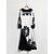 voordelige casual jurkje met print-maxi-jurk met satijnen bloemenboothals