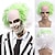 baratos Peruca para Fantasia-Betelgeuse 2 cosplay masculino curto fofo ondulado palhaço peruca careca para festa de halloween perucas para adulto