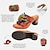 ieftine Sandale de Damă-Pentru femei Sandale Papuci Saboți Mărime Plus Size Pictat manual În aer liber Zilnic Vacanță Floral Ținte Blocați călcâiul Vârf rotund Elegant Boemia Epocă Plimbare Piele Premium Loafer Portocaliu