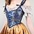 voordelige Historische &amp; vintage kostuums-Bloemig Rococo Middeleeuws Laag korset Bustier Bodyshaper Dames Halloween Feest / Uitgaan Korset