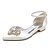 preiswerte Hochzeitsschuhe-Damen Hochzeit Schuhe Flache Schuhe Geschenke zum Valentinstag Weiße Schuhe Hochzeit Party Täglich Hochzeitswohnungen Strass Flacher Absatz Spitze Zehe Elegant Modisch Satin Knöchelriemen Wein