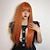 cheap Synthetic Trendy Wigs-Synthetic Wig Uniforms Career Costumes Princess Straight kinky Straight Layered Haircut With Bangs Machine Made Wig 26 inch Orange Synthetic Hair Women&#039;s Cosplay Party Fashion Orange