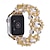 preiswerte Apple Watch-Armbänder-Schmuck Armband Kompatibel mit Apple Watch Armband 38mm 40mm 41mm 42mm 44mm 45mm 49mm Bling-Diamant Perlenbesetzt Verstellbar Legierung Glasperlen Ersatzarmband für iwatch Ultra 2 Series 9 8 7 SE 6 5