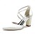 abordables Zapatos de boda-Mujer Zapatos de boda Regalos de San Valentín Zapatos blancos Boda Fiesta Diario Zapatos de novia Hebilla Tacón Cuadrado Dedo Puntiagudo Elegante Moda Satén Correa cruzada Vino Negro Blanco