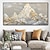 cheap Landscape Paintings-Handpainted White Snow Mountain Art On Canvas Gold Texture Painting Abstract Landscape Oil Painting Wall Art Minimalism Spiritual Decor No Frame