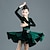 preiswerte Kleidung für lateinamerikanische Tänze-Latein-Tanz Tanzkleidung für Kinder Kleid Pure Farbe Farbaufsatz Mädchen Leistung Ausbildung Langarm Hoch Polyester