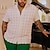 baratos camisa de botão masculina-Homens Camisa Social camisa de botão Camisa casual camisa de verão camisa de praia Preto Branco Rosa Azul Verde Manga Curta Tecido Colar de acampamento Havaiana Feriado Tricotado Roupa Moda Casual