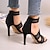 cheap Women&#039;s Sandals-Women&#039;s High-Heeled Sandals With Back Zipper Mesh Design Wide Strap Jazz Dance Shoes With Sexy Round Toe Stiletto Heels Open Toe for Night Club Parties and Fashionable Look