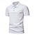 cheap Classic Polo-Men&#039;s Golf Shirt Golf Polo Work Casual Lapel Short Sleeve Basic Modern Geometic Button Spring &amp; Summer Regular Fit Black White Navy Blue Khaki Golf Shirt