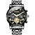 billige Kvartsklokker-new olevs brand herreklokke lysende kronograf 24-timers indikasjon kvartsklokke business stålbelte herre vanntett armbåndsur