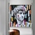 preiswerte Abstrakte Gemälde-handgemaltes buntes abstraktes Leinwandgemälde, handgemalte Wandkunst, Porträtmalerei, Wandkunst, künstlerisches Dekor, handgefertigt, berühmtes Ölgemälde von David