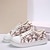 cheap Women&#039;s Flats-Women&#039;s Sneakers Flats Slip-Ons Plus Size Canvas Shoes Daily Leopard Flat Heel Round Toe Casual Preppy Walking Canvas Loafer Black White Light Red