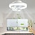 cheap LED Globe Bulbs-LED Swing Head Fan Light 360°Rotate E27 48W Mini Ceiling Fan Light Dimmable Lamp with Remote Control Suitable for Bedroom, Living Room and Study Room