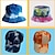 Недорогие Устройства для снятия стресса-батик шляпа с галстуком-красителем из чистого хлопка белая рыбацкая шляпа бейсбольная шляпа ручная роспись граффити белый эмбрион