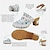cheap Women&#039;s Sandals-Women&#039;s Sandals Slippers Clogs Plus Size Handmade Shoes Outdoor Daily Beach Floral Summer Block Heel Round Toe Vintage Casual Comfort Walking Premium Leather Loafer White