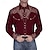 baratos Roupas de fantasias do Mundo Antigo &amp; Vintage-Clássico Retro Vintage século 18 Estado do Texas Blusa / Camisa Cowboy do Oeste Homens Baile de Máscaras Dia a Dia Camisa