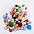 ieftine Jucării Antistres-2 buc. minge de pluș colorată de Crăciun cu gradient de elasticitate ridicată, minge de pluș pentru copii, accesorii materiale pentru bijuterii lucrate manual