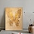 abordables Peintures animaux-Peint à la main papillon doré peinture or abstrait original grandes peintures sur toile texture mur photo décor à la maison pour salon pas de cadre