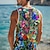 cheap Men&#039;s 3D Tank Tops-Graphic Tropical Parrot Vacation Tropical Fashion Men&#039;s 3D Print Tank Top Vest Top Sleeveless T Shirt for Men Sports Outdoor Casual Gym T shirt Green Sleeveless Crew Neck Shirt Summer Spring Clothing