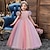 cheap Party Dresses-Kids Girls&#039; Dress Party Dress Sequin Short Sleeve Wedding Birthday Princess Sweet Polyester Mesh Summer Spring Fall 3-12 Years Multicolor Pink Blue