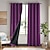 cheap Blackout Curtain-1pc Waterproof Blackout Double Coated Solid Color Cotton And Linen Curtain Bedroom Living Room Home Decoration Perforated Curtain