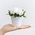 baratos Flores Artificiais &amp; Vasos-planta em vaso de rosa em miniatura realista