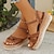 cheap Women&#039;s Sandals-Women&#039;s Sandals Platform Sandals Daily Hidden Heel Open Toe Casual Faux Leather Ankle Strap White Gold Brown
