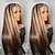 cheap Human Hair Lace Front Wigs-P4/27 Highlight Wigs Pre Plucked Highlight Ombre Lace Front Wig Human Hair Omber P4/27 Hair Wig with Natural Hairline 13X4 HD Transparent Straight Lace Frontal Wigs For Women Brazilian Remy Hair Wig