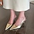 ieftine Sandale de Damă-Pentru femei Sandale Bling Bling Pantofi Nuntă Petrecere Muncă Toc Stilat Vârf ascuțit Modă minimalism Piele microbiană Loafer Negru Argintiu Auriu