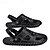 abordables Sandales Homme-Homme Sandales Rétro Marche Décontractées du quotidien Cuir Confortable Bottine / Demi Botte Mocassins Noir Blanche Printemps Automne