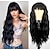 cheap Synthetic Trendy Wigs-Auburn Wig with Bangs Soft Long Wavy Wigs for Women Curly Synthetic Wig Replacement Halloween Costumes Cosplay Party Wigs