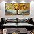 olcso fa olajfestmények-3D arany fa olajfestmény kézzel festett vászon virág művészet festmény kézzel festett absztrakt táj textúra fa olajfestmény arany faültetés falfestmény éjjeli festmény hálószoba művészet tavaszi