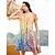 cheap Print Dresses-Women&#039;s Casual Dress Ombre Floral Print V Neck Mini Dress Daily Vacation Short Sleeve Summer Spring