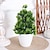 Недорогие Искусственные цветы и вазы-реалистичный искусственный лист гинкго в горшке с зеленым растением