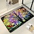 tanie Sprzątanie kuchni-Łazienka Maty łazienkowe Kwiatowy wzór Chłonny dywanik łazienkowy Poliester Antypoślizgowe