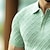billiga klassisk polo-Herr Golftröja stickad polo Företag Ledigt Klassisk Kortärmad Mode Ensfärgat Knapp Sommar Vår Normal Ljusgrön Golftröja