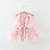 levne Šaty-batole baby dívčí šaty 3d motýlí nařasené vrstvené košilové šaty bez rukávů letní ležérní oblečení princeznovské šaty