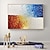 preiswerte Abstrakte Gemälde-3D strukturierte blaue und rote abstrakte Leinwandkunst handgemaltes Messer Landschaftsölgemälde Leinwandwandkunst abstrakte Kunst für Wohnzimmer Schlafzimmer Hotel Wanddekoration