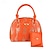 preiswerte Handtaschen und Tragetaschen-Damen Handtasche Taschen-Set Kuppeltasche PU-Leder Täglich Reißverschluss Hohe Kapazität Geometrisch Schwarz Weiß Rot