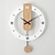 رخيصةأون ديكور الحائط-ساعة كوارتز عصرية إبداعية، ساعة أرجوحة صامتة إسكندنافية مقاس 40 سم، ساعة حائط لغرفة المعيشة، ساعة عصرية بسيطة للمطعم