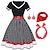 olcso 1950-es évek-1950-es Vintage-inspirált Flare ruha Női Randi Buli és este Fesztivál Selyem sál