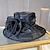 Χαμηλού Κόστους Fascinators-Γοητευτικά Καπέλα Καλύμματα Κεφαλής Οργάντζα Τύπου bucket Καπελίνα Ψάθινο καπέλο Causal Αργίες Κομψό Βίντατζ Με Φτερό Λουλούδι Ακουστικό Καπέλα