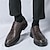 abordables Zapatos Oxford de hombre-Hombre Oxfords Zapatos formales Zapatos De Vestir Zapatos de Paseo Negocios caballero británico Boda Oficina y carrera PU Altura Incrementando Cómodo Antideslizante Cordones Negro Marrón Primavera