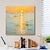 cheap Abstract Paintings-Monet Impressionist Landscape Sunrise On The Sea Hand-painted Oil Painting Cream Style Living Soom Decoration Picture Entrance Square Hanging Paintings (No Frame)