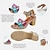 ieftine Sandale de Damă-Pentru femei Sandale Saboți Mărime Plus Size Pantofi lucrați manual În aer liber Zilnic Plajă Floral Vară Ținte Blocați călcâiul Vârf rotund Elegant Boemia Epocă Plimbare Piele Premium Panglică Maro