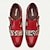 baratos Sapatos Oxford para Homem-Sapatos monge masculinos vermelho paisley impressão brogue couro italiano de grão integral antiderrapante fivela de fita mágica