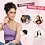 cheap Bangs-Messy Bun Hair Piece Elastic Drawstring 8 inch Loose Curls Bun Hair Extensions Hair Topper Synthetic Hair Bun Hairpiece for Women Short Curly Ponytail