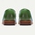 billige Hyttesko til mænd-loafers til mænd grønne håndværksvævede loafers i læder