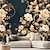 preiswerte Blumen- und Pflanzen Wallpaper-coole Tapeten Blumentapete Wandbild Wandaufkleber Bedrucken Abziehen und Aufkleben Abnehmbarer selbstklebender geheimer Wald PVC/Vinyl Wohndekor Rosen